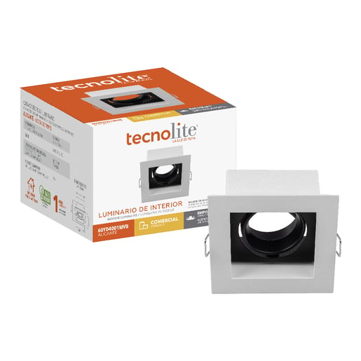 Lámpara Empotrable Dirigible TECNOLITE ALICANTE Blanco 7W  No incluye foco