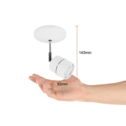 Lámpara Spot de Sobreponer TECNOLITE BELLAGIO Blanco 6W No incluye foco