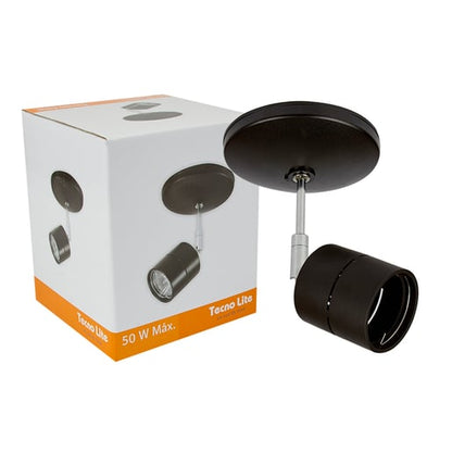Lámpara Spot de Sobreponer TECNOLITE BELLAGIO Negro 6W No incluye foco