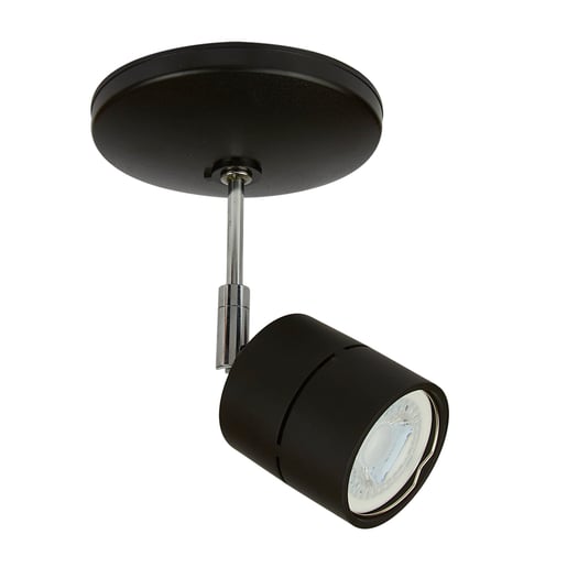 Lámpara Spot de Sobreponer TECNOLITE BELLAGIO Negro 6W No incluye foco