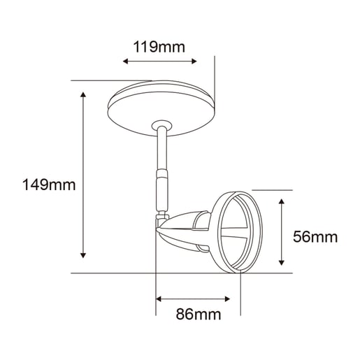 Lámpara de Interior TECNOLITE BAVENO Plateado 6W No incluye foco