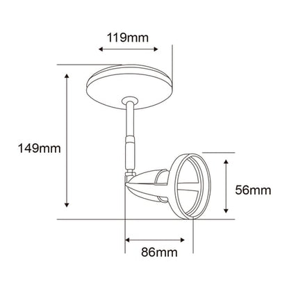 Lámpara de Interior TECNOLITE BAVENO Plateado 6W No incluye foco