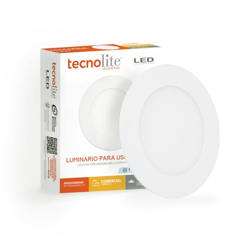 Lámpara Empotrable de Techo TECNOLITE BUCARAMANGA VI Blanco 6W Luz neutra