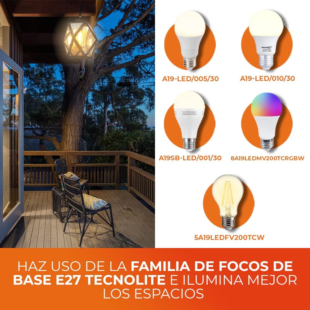 Lámpara Decorativa TECNOLITE ALTER II Negro/Ambar 8.5W No incluye foco
