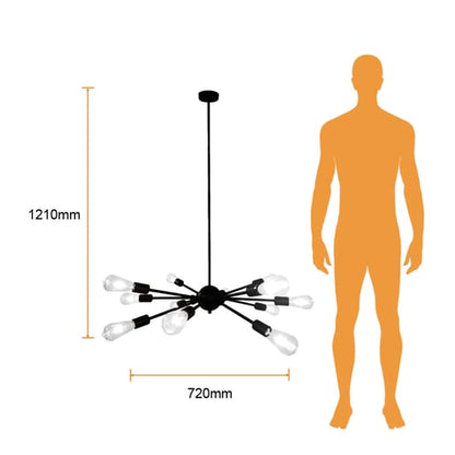 Lámpara Colgante TECNOLITE CELAENO I Negro 102W No incluye foco