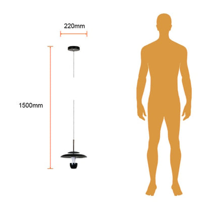 Lámpara Colgante TECNOLITE MAHAS I Negro 8W Luz cálida
