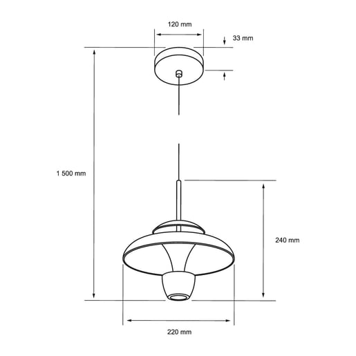 Lámpara Colgante TECNOLITE MAHAS I Negro 8W Luz cálida