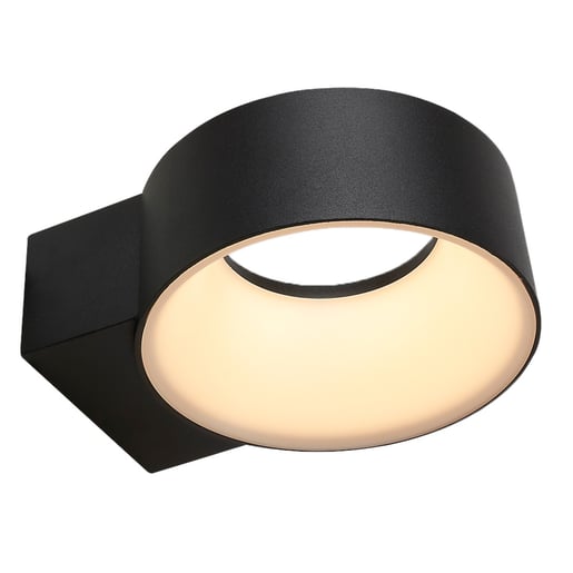 Lámpara de Pared TECNOLITE AACHEN II Negro 8W Luz cálida