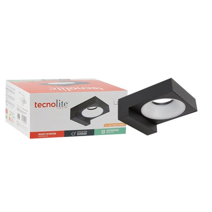 Lámpara de Pared TECNOLITE AACHEN III Negro 8W Luz cálida