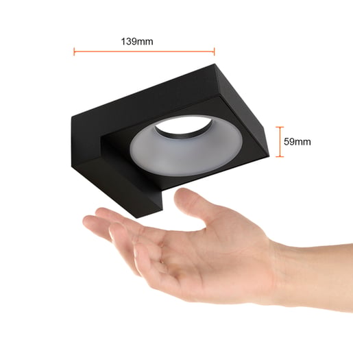 Lámpara de Pared TECNOLITE AACHEN III Negro 8W Luz cálida