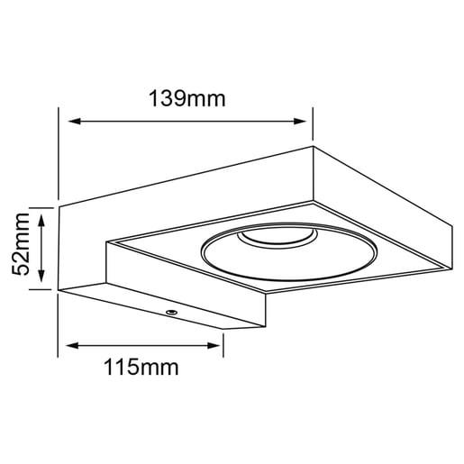 Lámpara de Pared TECNOLITE AACHEN III Negro 8W Luz cálida