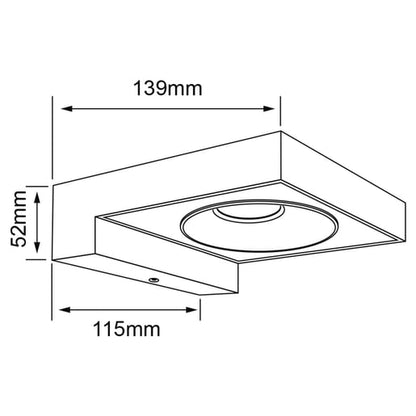 Lámpara de Pared TECNOLITE AACHEN III Negro 8W Luz cálida