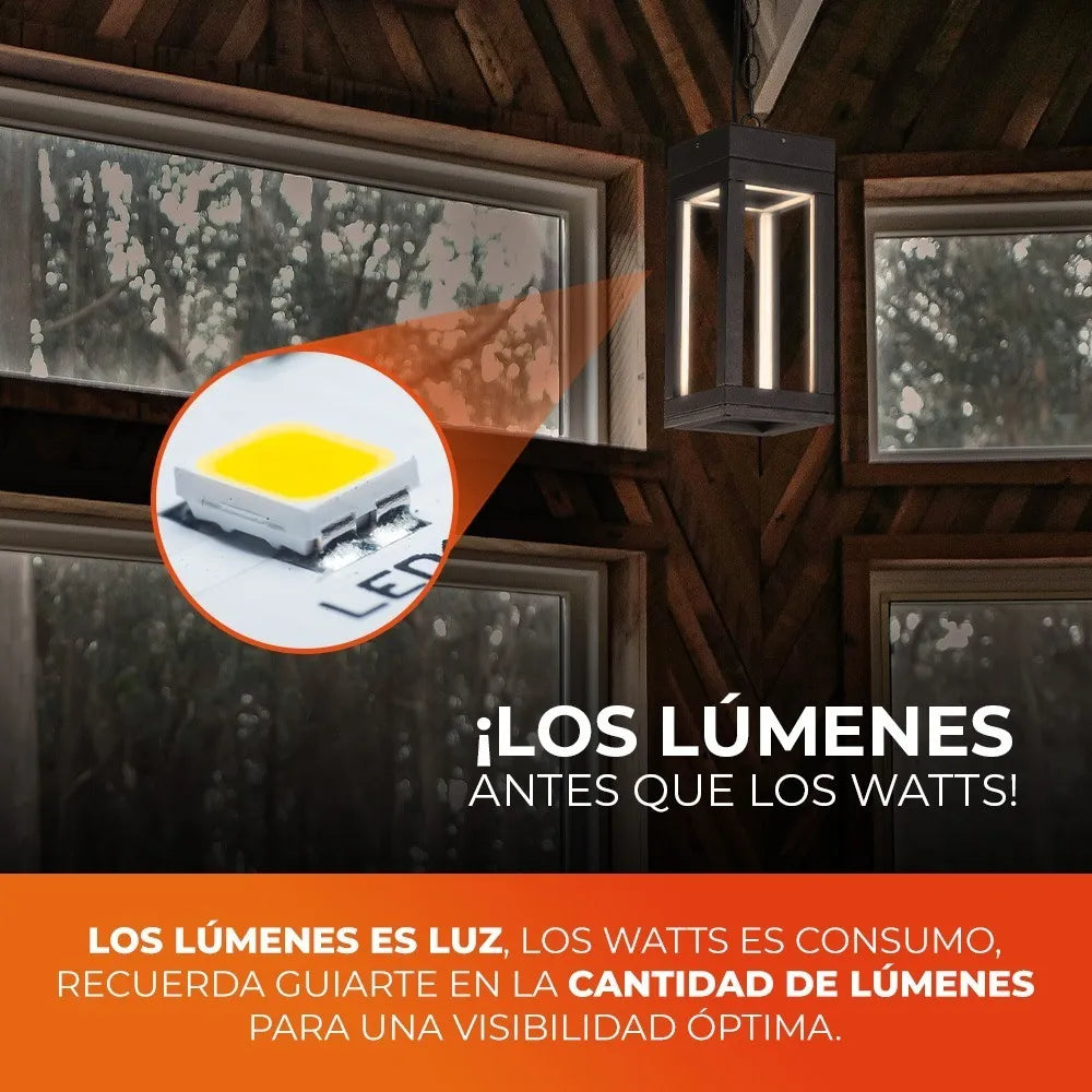 Lámpara Decorativa TECNOLITE SEPTANS II Negro 12W Luz cálida