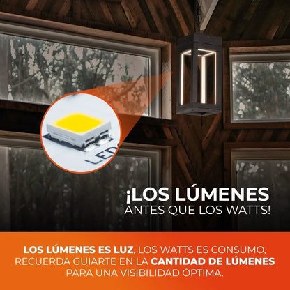 Lámpara Decorativa TECNOLITE SEPTANS II Negro 12W Luz cálida