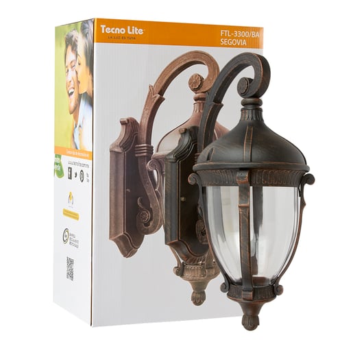 Lámpara Decorativa TECNOLITE SEGOVIA Bronce Antiguo 20W No incluye foco
