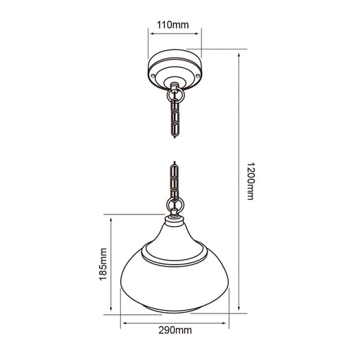 Lámpara Decorativa TECNOLITE GIEDI Bronce Antiguo 20W No incluye foco