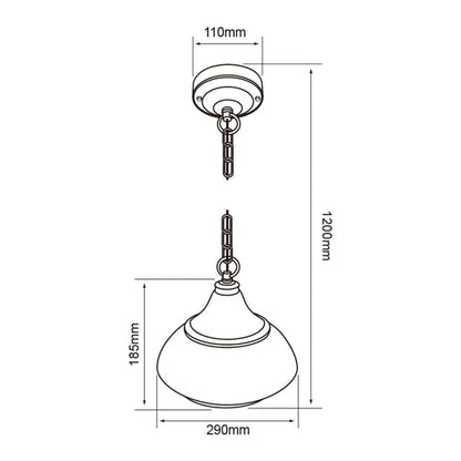 Lámpara Decorativa TECNOLITE GIEDI Bronce Antiguo 20W No incluye foco
