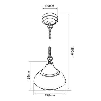 Lámpara Decorativa TECNOLITE GIEDI Bronce Antiguo 20W No incluye foco