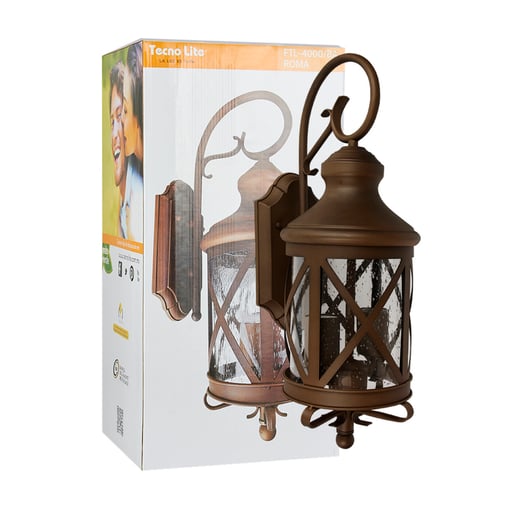 Lámpara Decorativa TECNOLITE ROMA Bronce Antiguo 26W No incluye foco