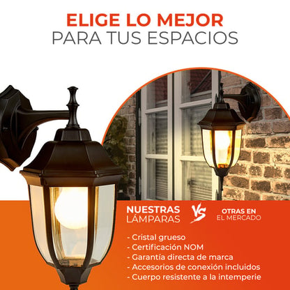 Lámpara Arbotante TECNOLITE SALERMO I Negro 26W No incluye foco