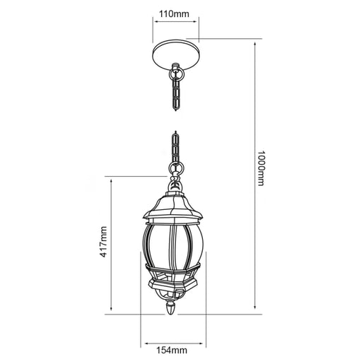 Lámpara Decorativa TECNOLITE SIENA II Negro 26W No incluye foco