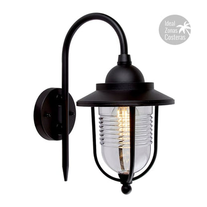 Lámpara de Pared Exterior TECNOLITE BIXA Negro 8.5W No incluye foco