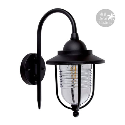 Lámpara de Pared Exterior TECNOLITE BIXA Negro 8.5W No incluye foco