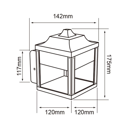 Lámpara de Pared LED TECNOLITE OXALIS Negro 9W Luz cálida