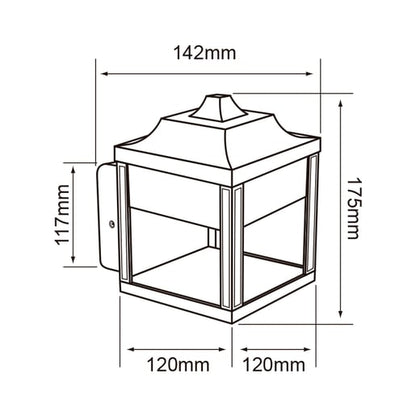 Lámpara de Pared LED TECNOLITE OXALIS Negro 9W Luz cálida