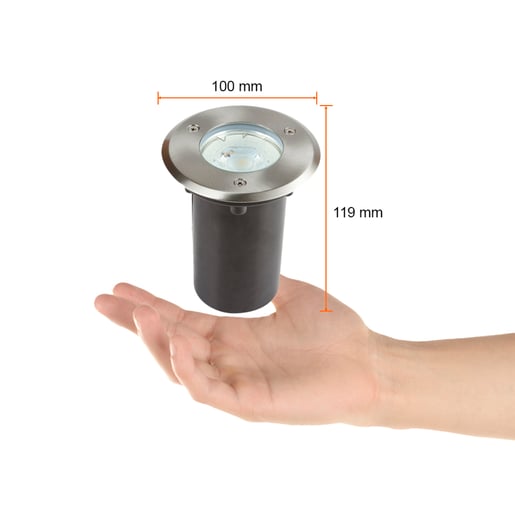 Lámpara Empotrable de Piso TECNOLITE COIMBRA Plateada 13W No incluye foco
