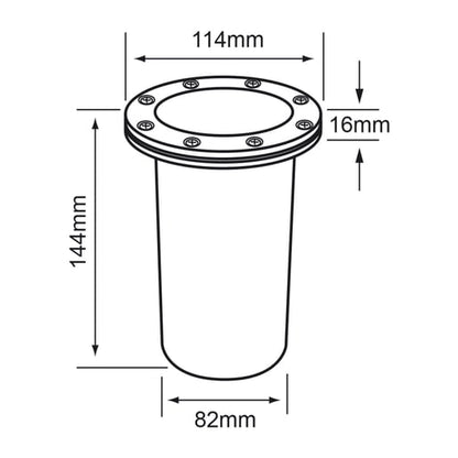 Lámpara Empotrable TECNOLITE CONSTANZA Negro 50W No incluye foco