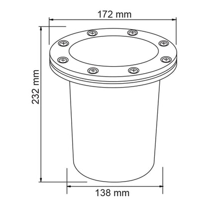Lámpara Empotrable TECNOLITE CUENCA III Plateado 90W No incluye foco
