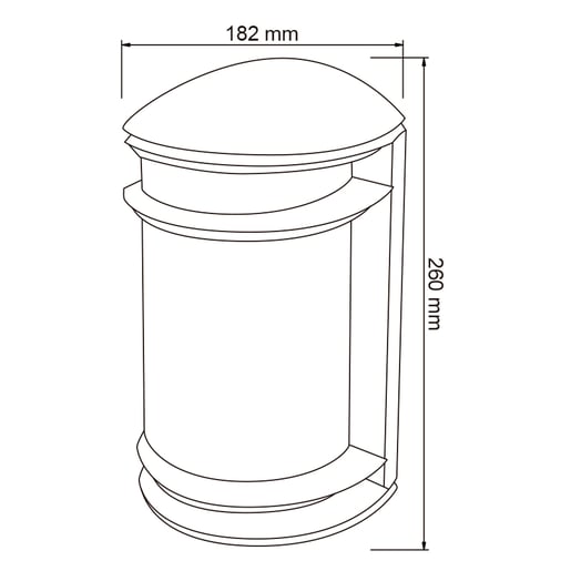 Lámpara de Pared TECNOLITE URBINO Blanco 15W No incluye foco