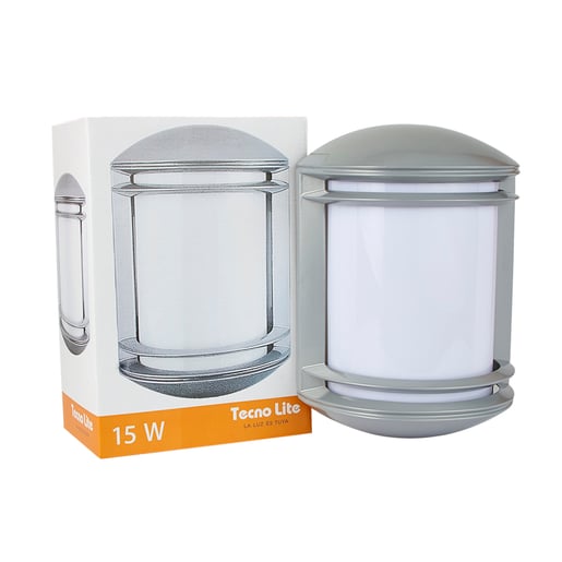 Lámpara de Pared TECNOLITE URBINO Plateado 15W No incluye foco