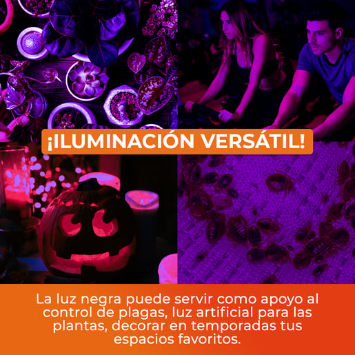 Foco Fluorescente TECNOLITE Negro 20W Ultravioleta