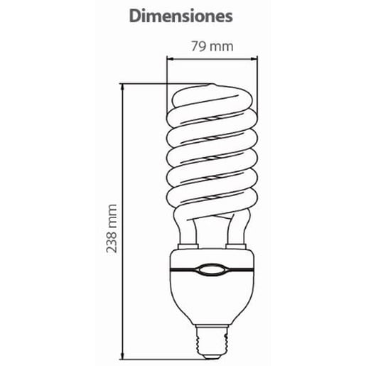 Foco Fluorescente TECNOLITE Blanco 65W Blanco frío