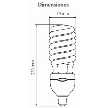 Foco Fluorescente TECNOLITE Blanco 65W Blanco frío