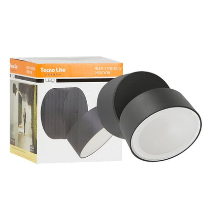 Lámpara de Pared TECNOLITE PROCYON Gris 10W Luz cálida