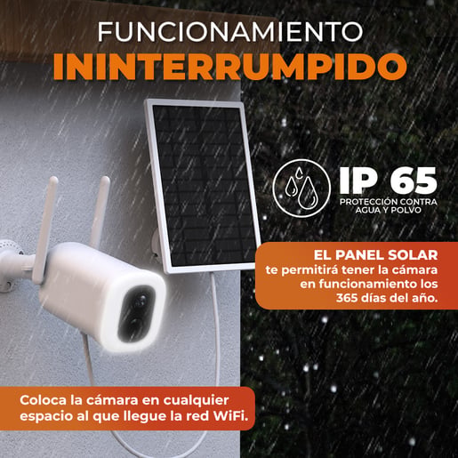 Lámpara Solar TECNOLITE SUNPOWER SMART Blanco/Negro 3W No incluye foco